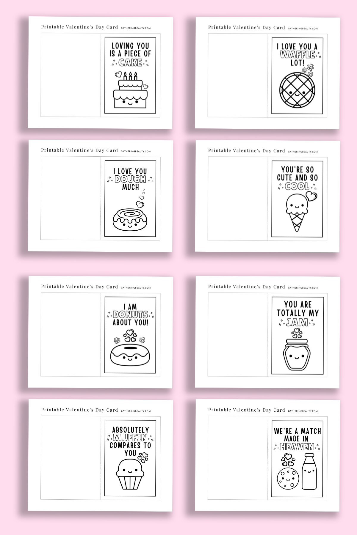free printable valentine's cards to colour — gathering beauty